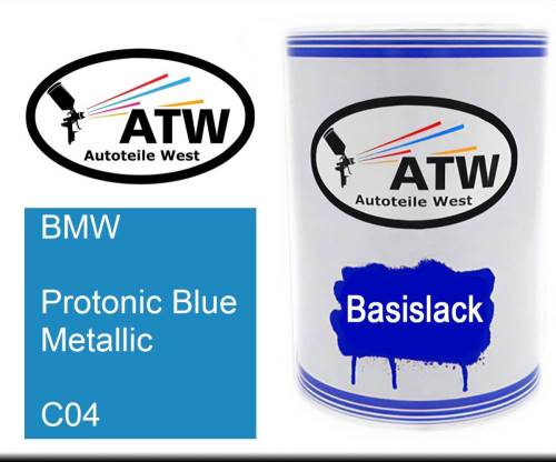 BMW, Protonic Blue Metallic, C04: 500ml Lackdose, von ATW Autoteile West.